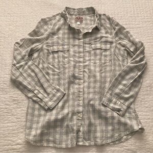 Old Navy, Plaid Women’s large, long sleeve, button down, collared shirt